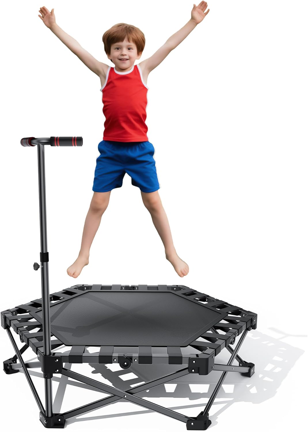 Klappbares Fitness-Trampolin Übung Rebounder 110cm Sechseckiges Trainingstrampolin Octogonales