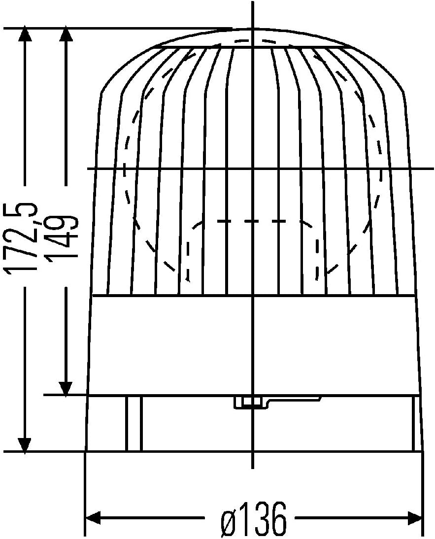 HELLA - Halogen-Rundumkennleuchte - KL Junior - 24V - gelb - Magnetbefestigung - Kabel: 3500mm - Ste