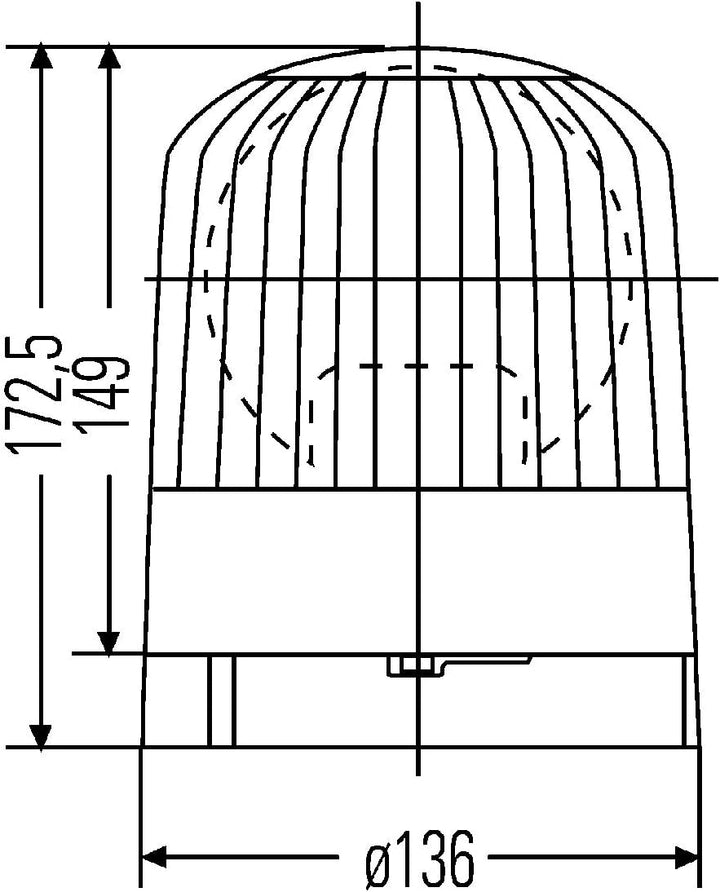 HELLA - Halogen-Rundumkennleuchte - KL Junior - 24V - gelb - Magnetbefestigung - Kabel: 3500mm - Ste