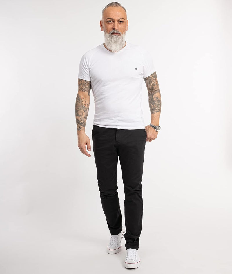 Indumentum Chino Hose Basic Regular Fit IR-506 36W / 30L Schwarz, 36W / 30L Schwarz