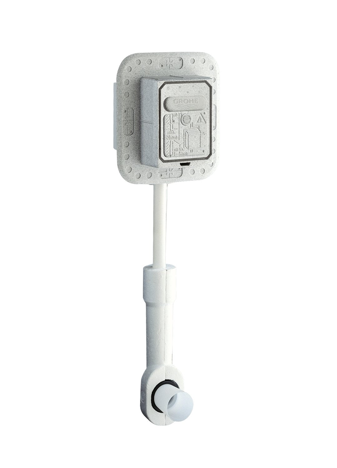 GROHE Druckpsüler für WC (Wandeinbau, 6-9l einstellbar, Spülrohr höhenverstellbar, Wandeinbaukasten