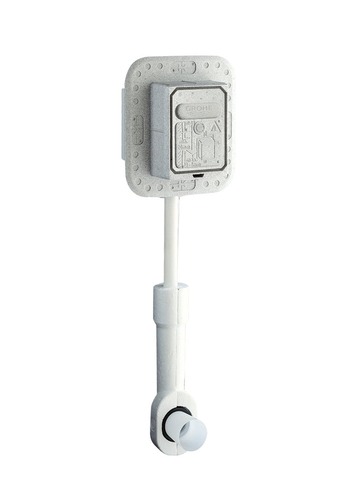 GROHE Druckpsüler für WC (Wandeinbau, 6-9l einstellbar, Spülrohr höhenverstellbar, Wandeinbaukasten