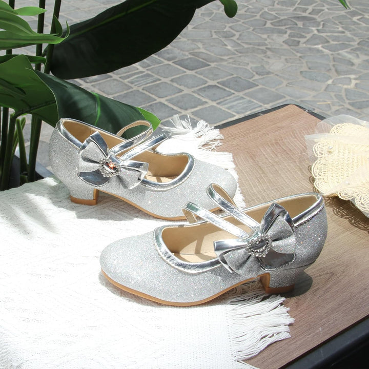 EIGHT KM EKM7018 Mädchen High Heel Kleid Schuhe Mary Jane Prinzessin Hochzeit Pumps Schuhe Glänzend