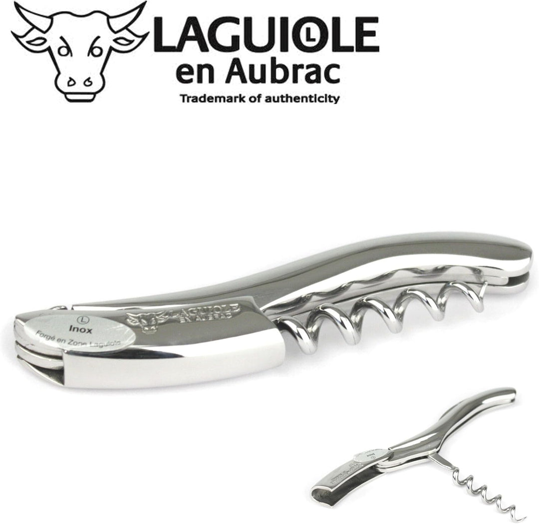 Laguiole en Aubrac Kellnermesser SOM99IBI Sommelierbesteck, Edelstahl glänzend, schwer