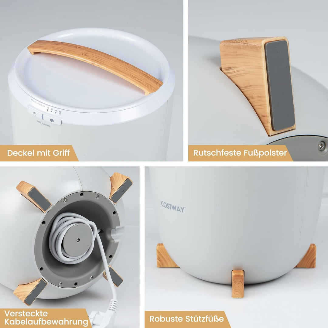 COSTWAY 20L Handtuchwärmer, Deckenwärmer mit Timer &amp; automatischer Abschaltung, Handtuchbehälter ele