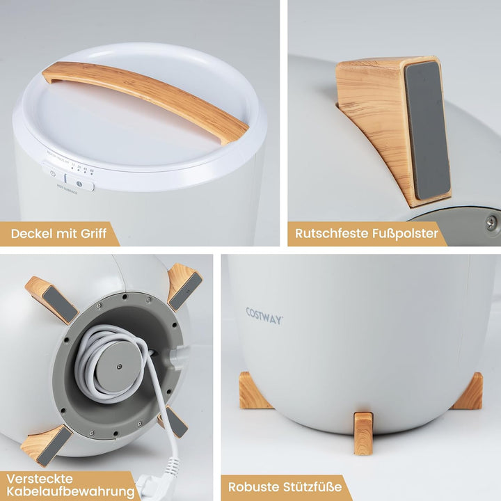 COSTWAY 20L Handtuchwärmer, Deckenwärmer mit Timer &amp; automatischer Abschaltung, Handtuchbehälter ele