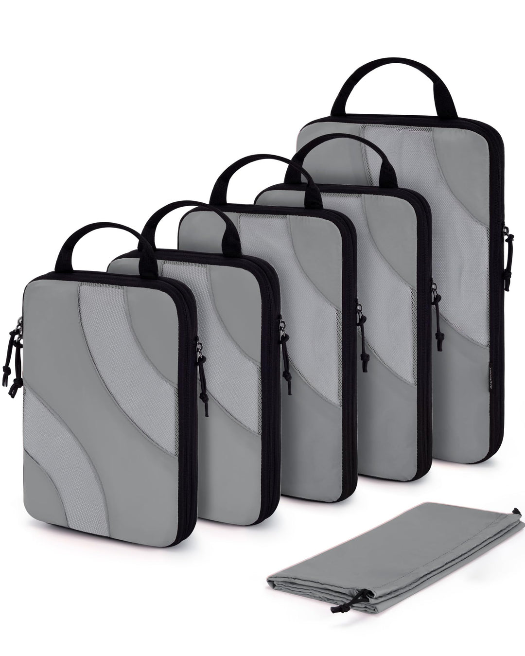BAGSMART Packing Cubes Compression 6 Stück, Packwürfel Kompression Koffer Organizer Set, Travel Esse