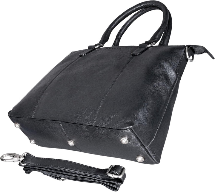 ROYALZ 'Payton' Elegante Lederhandtasche Damen Echtleder Klein Vintage Henkeltasche Ledertasche Frau