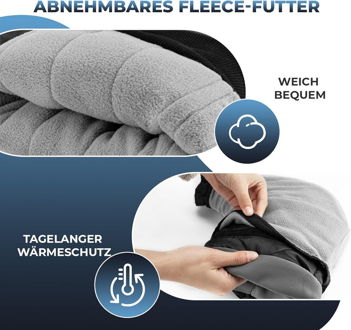 ROCKBROS Lenkerstulpen Lenker Handschuhe für Fahrrad Motorrad Roller Scooter Gefüttert Winddicht Was
