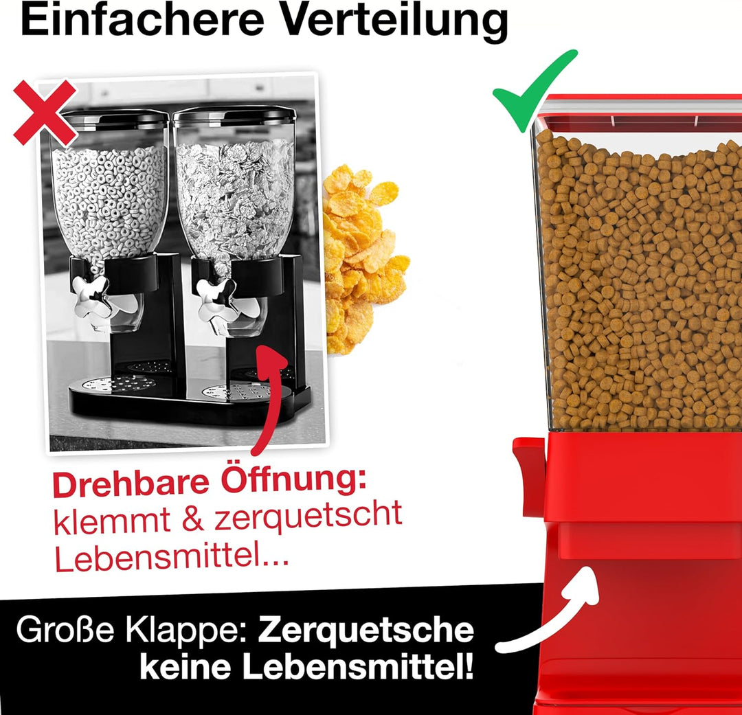 Hovea - Müslispender mit Kapazität 5L - Spender Für Cerealien, Cornflakes, Müsli, Pasta, Trockenfutt
