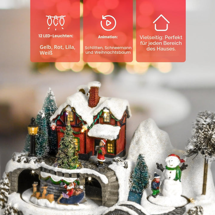 Avilia Weihnachtsdorf mit Musik und Lichter: Magische Atmosphäre für Ihre Weihnachtsfeiern! Funkelnd