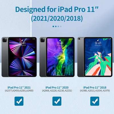 iPad Pro 11 Zoll Hülle 2022/2021/2020/2018 (4./3./2./1. Gen) mit Bleistifthalter PU Leder Case Stoss