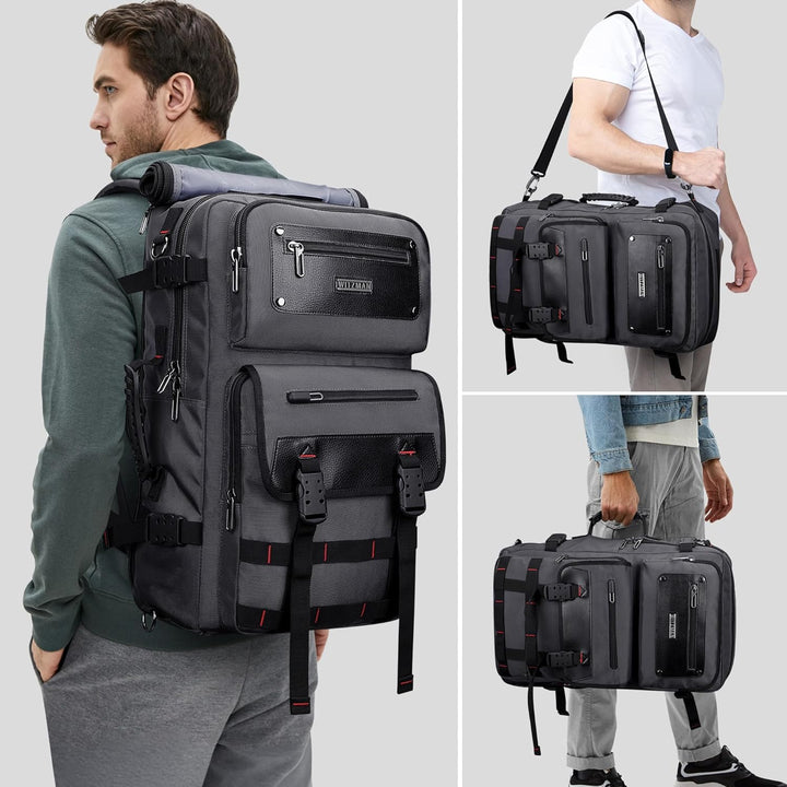 WITZMAN Reiserucksack Herren mit USB-Ladeanschluss Gross als Nylon Reisetasche Tragbar Fit 17 zoll L