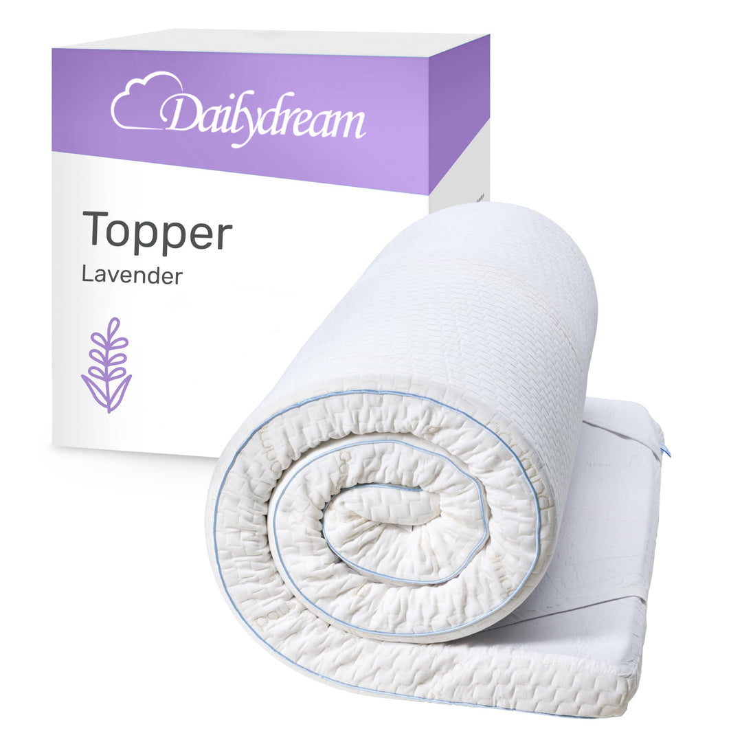Dailydream viscoelastischer Matratzentopper “Model M“ mit Memory Foam Effekt, 90x200x5cm, Edition “L