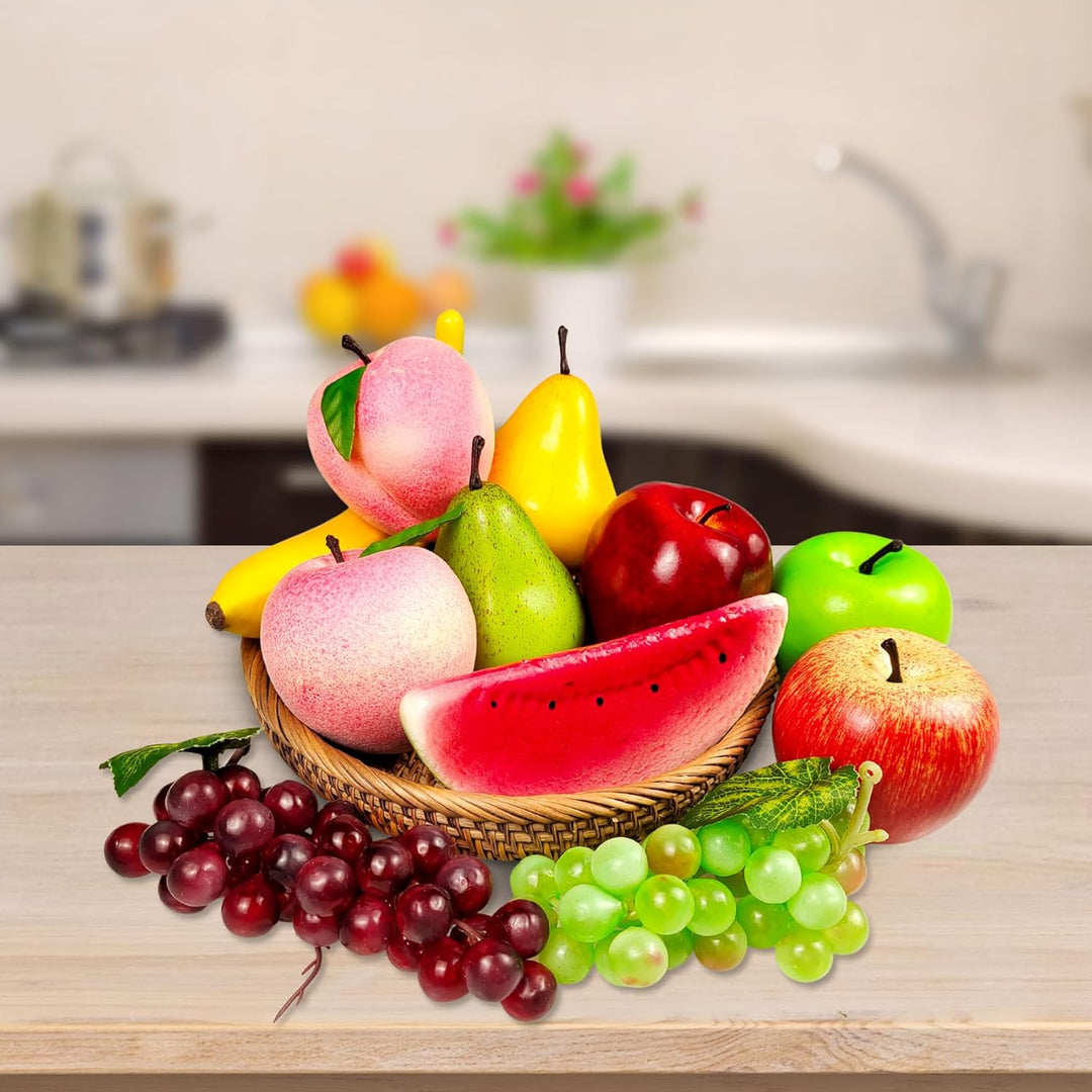 12 Stück künstliche Früchte, künstliche Früchte Set, Simulation Obst für zu Hause, Simulation Obst R