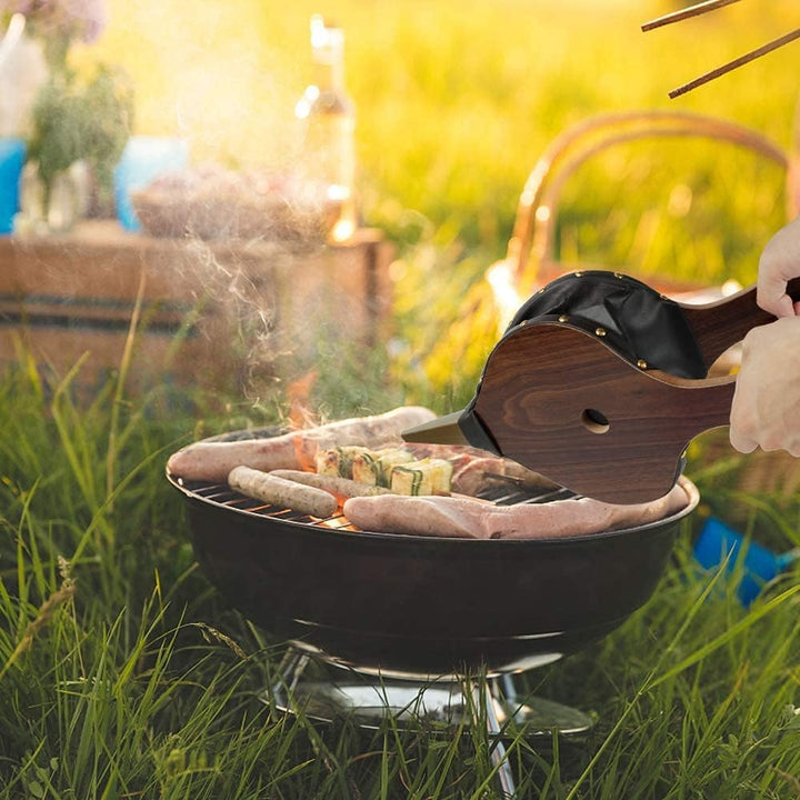 Blasebalg Kamin, Kamin Grillgebläse, Kaminbalg, 30 cm Grosser Blasbalg aus Holz, Blasebalg Grill, Ho