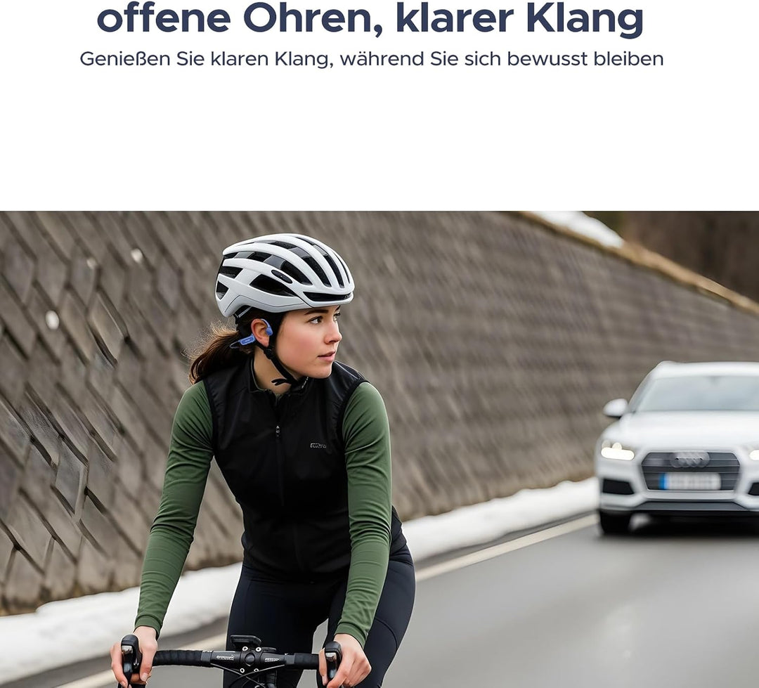 Knochenschall Kopfhörer, Open Ear Kopfhörer Schwimmen, BT 5.4 Sport Kopfhörer mit IP68 Wasserdicht,