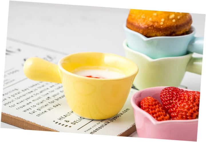 Toyvian Keramik Milchtopf Mit Griff, Mini Kleiner Kochtopf Hitzebeständig Vielseitig Als Porridge Su