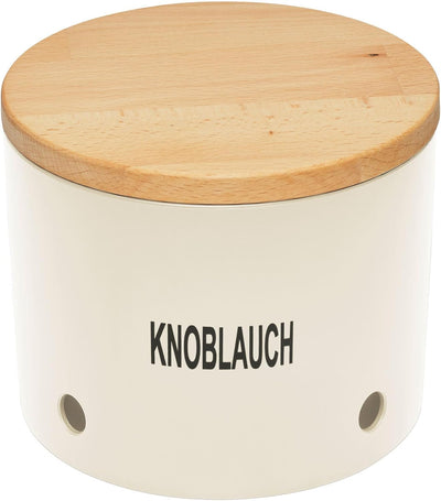 Magu Natur-Design Kartoffeltopf Zwiebeltopf Knoblauchtopf Beige aus einem Polymer aus natürlichen Ma