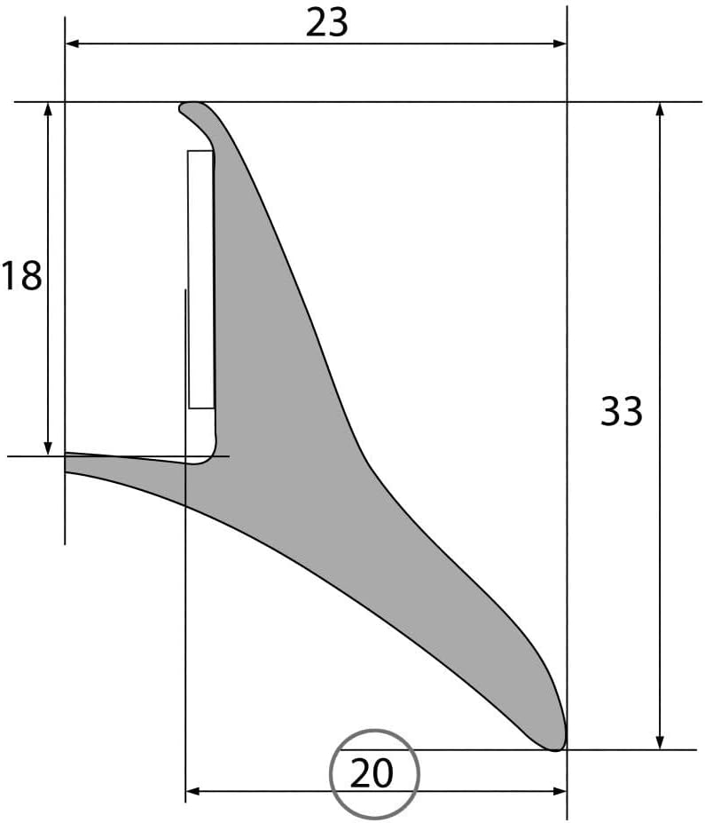 1x universelle Kotflügelverbreiterung 20mm Breit - 200 cm lang passend für PKW, Pickup, Wohnmobil, S