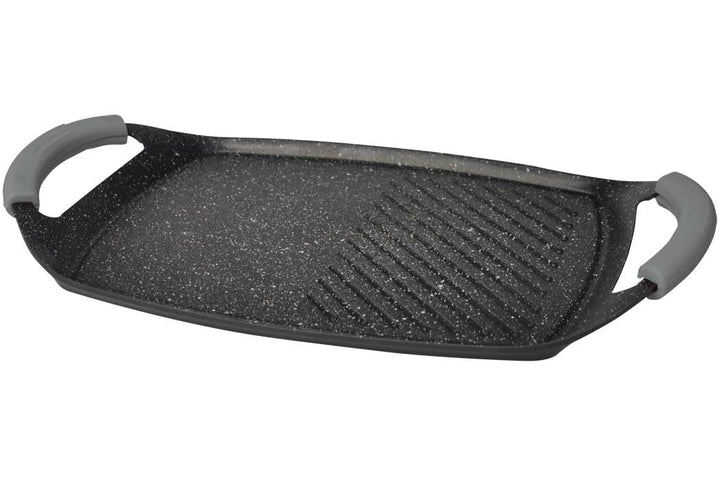 Cheffinger Pfannen-Set »Grillpfanne Grillplatte BBQ Induktion Aluguss beschichtet CF-GP47«