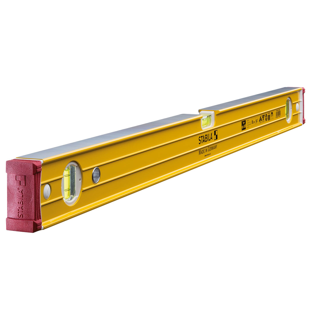 STABILA Magnet-Wasserwaage Type 96-2 M, 81 cm, extrasteifes Alu-Profil, extrastarke Seltenerd-Magnet