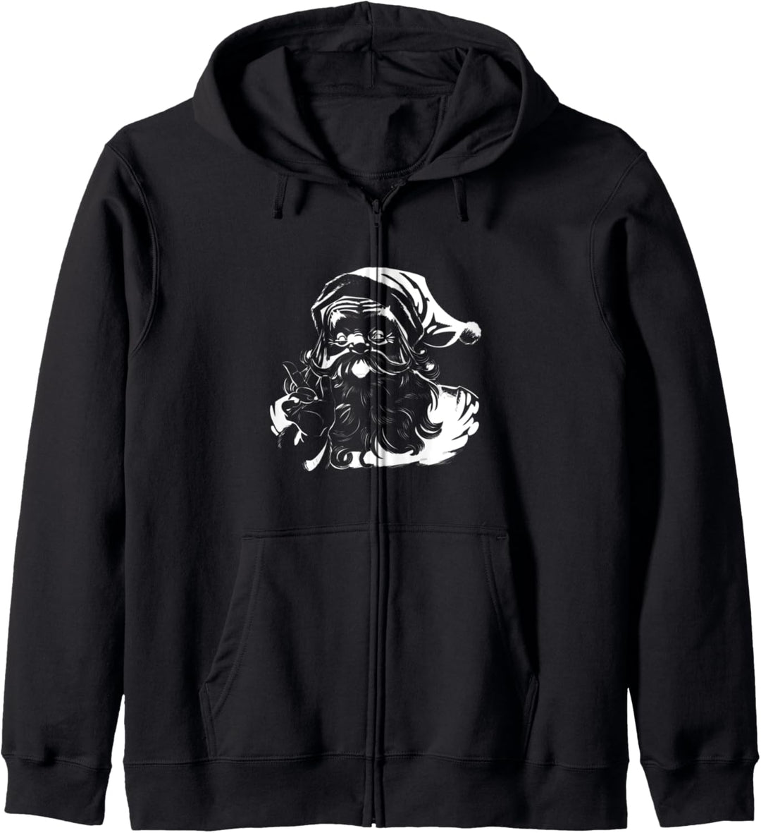 modernes Weihnachts Outfit Ho Ho Ho Santa Weihnachtsmann Kapuzenjacke