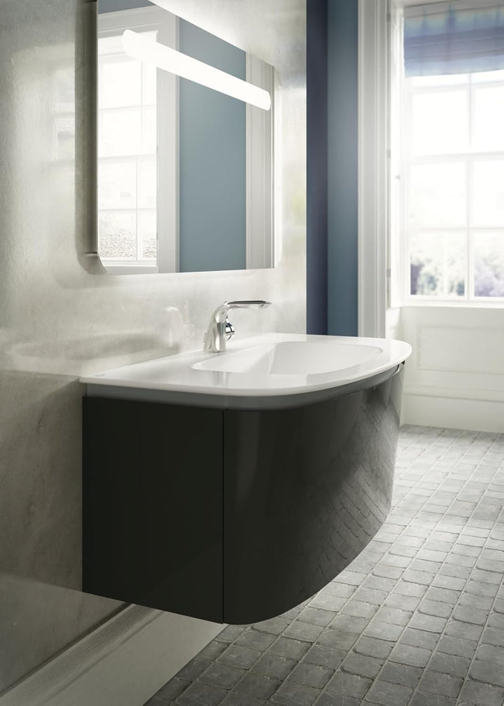 Ideal Standard A4258AA Melange Waschtischarmatur mit Zugknopf-Ablaufgarnitur, Chrom mit Ablaufgarnit