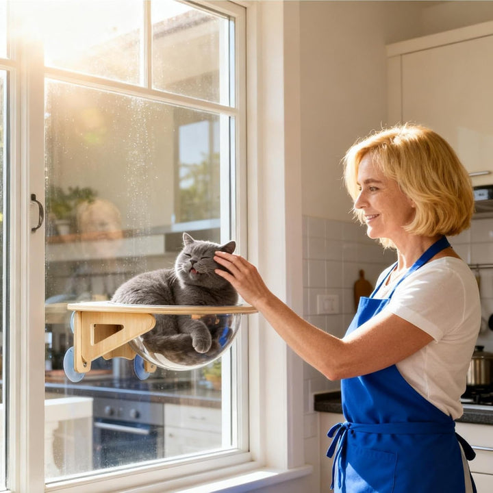 Katzen Wand Hängematten, Wandregale,Katzenblasen Möbel, Transparentes Katzenkapsel Bett Set, Katzen-