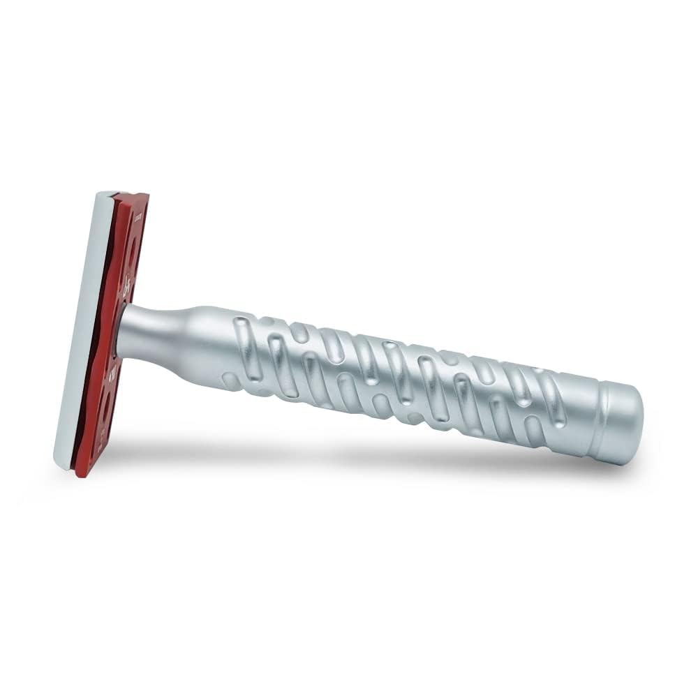 The Goodfellas' smile, Styletto Sting Red Sicherheitsrasierer silber / schwarz 1 stück (1er Pack), s