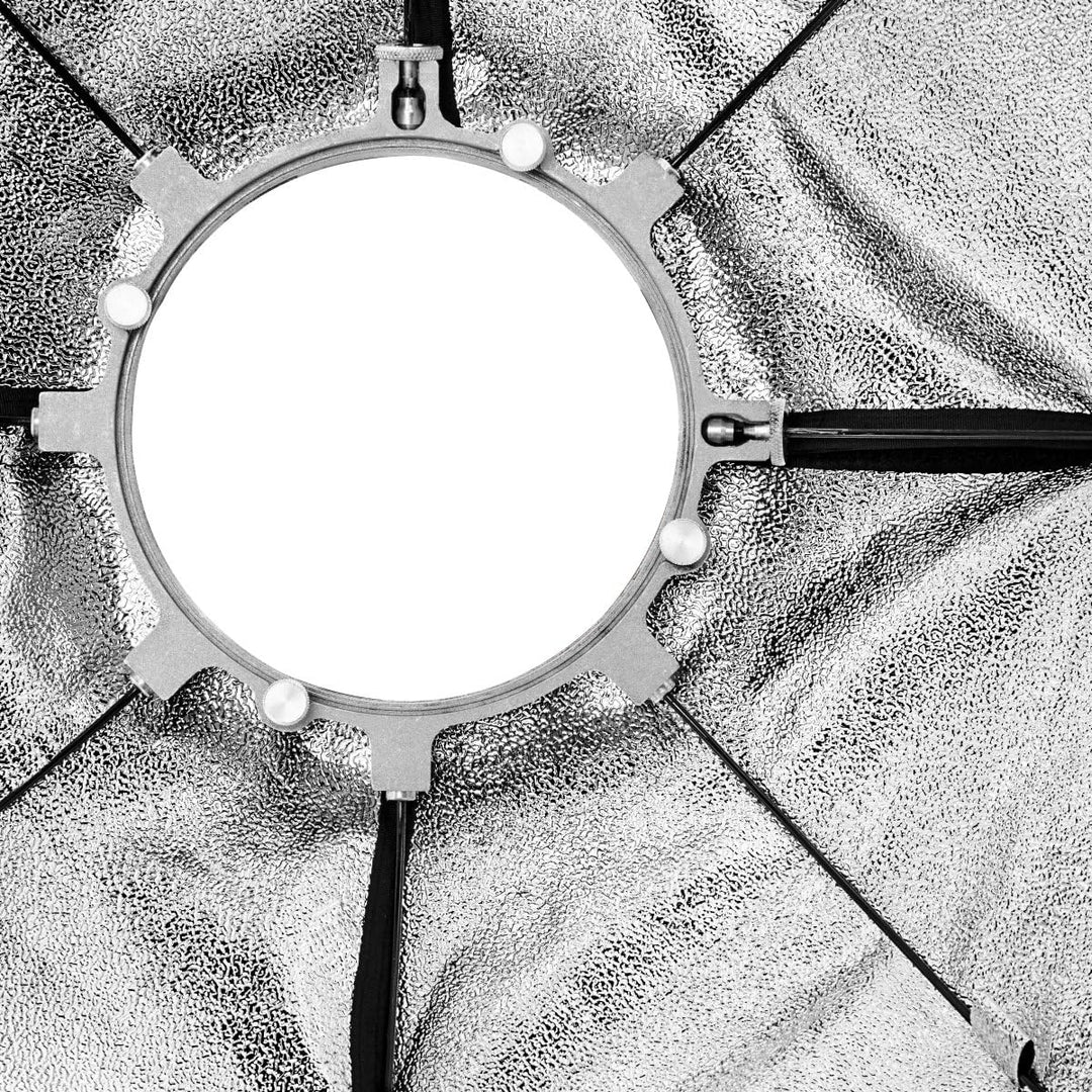 Walimex Pro Octagon Softbox PLUS Orange Line 90 cm Durchmesser für Aurora/Bowens, Aurora/Bowens
