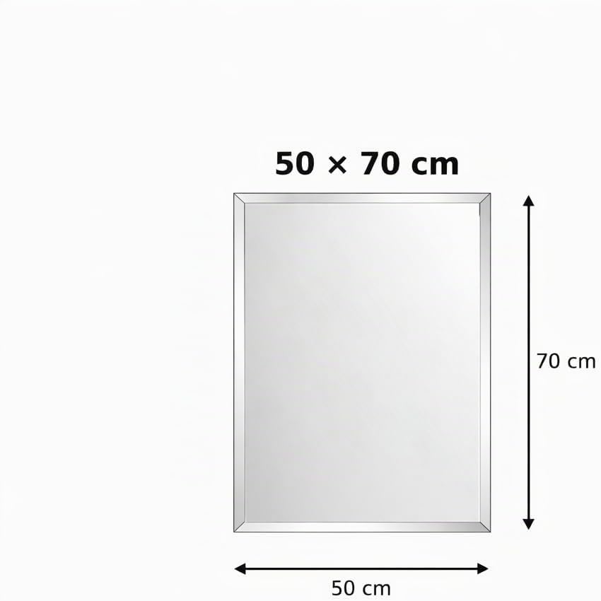 Homestyle Rahmenloser Facettenspiegel 50 x 70 cm Wandspiegel Badezimmerspiegel Made in Germany