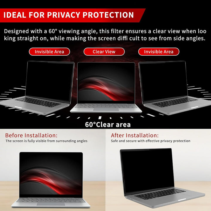 Laptop Monitor Blickschutzfilter für 15.6 Zoll 16:9, Abnehmbar Anti Glare, Anti Blaulicht, Laptop Pr