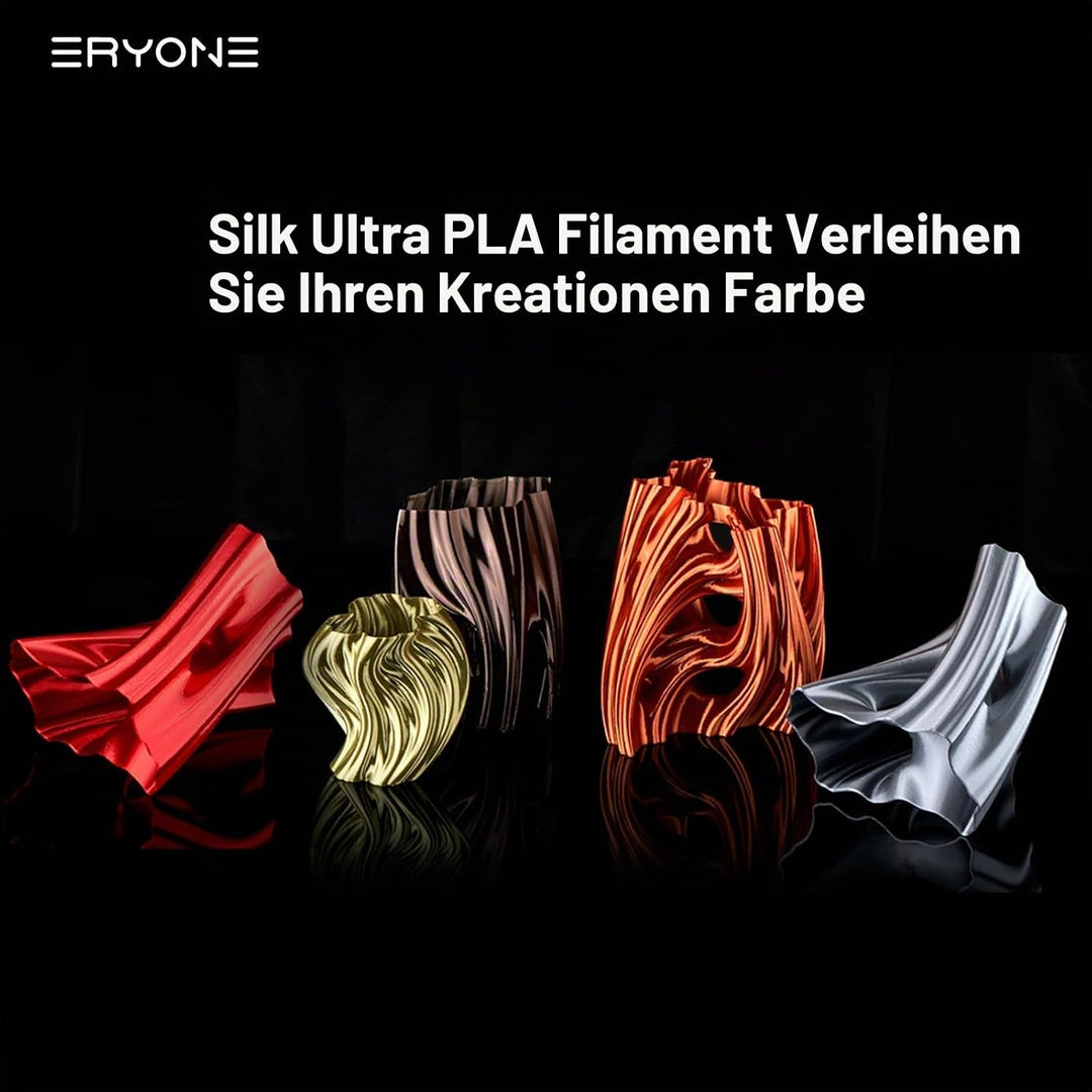 ERYONE Ultra Shiny Silk PLA Filament voor 3D Druker, PLA Filament 1.75mm, +/- 0,03mm,1kg 1 Spule, Ul