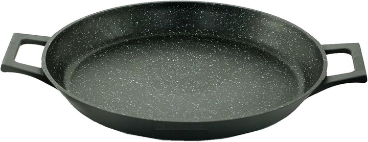 4BIG.fun Paellapfanne 32 cm Induktion Paella-Pfanne für 4-5 Personen Bratpfanne Paella inkl. Pfannen