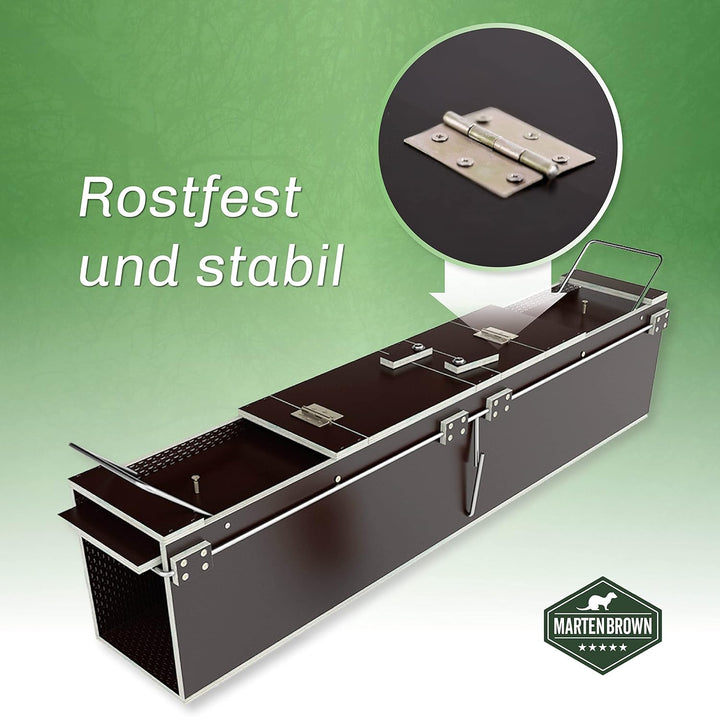 Martenbrown® Katzenfalle Gross 120cm I Dient auch als Waschbärfalle oder Marderfalle I Marder Kasten