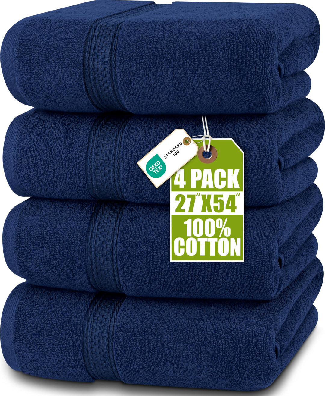 Utopia Towels - 4er-Pack Badetücher Set Premium 100% ringgesponnene Baumwolle 69 x 137 cm Handtücher