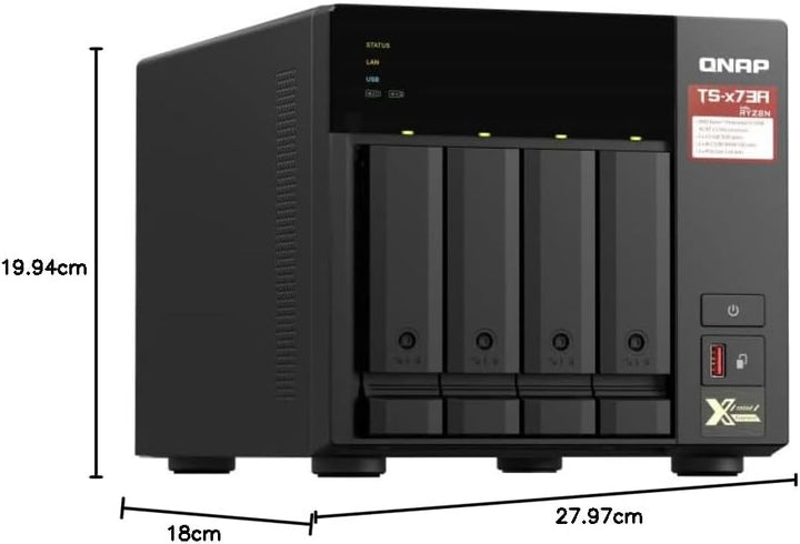 Qnap TS-473A-8G SAN/NAS-Speichersystem, schwarz