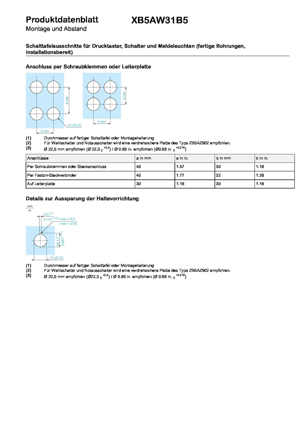 Schneider Electric | XB5AW31B5 - Leuchtdrucktaster, weiss, flach, 1S+1Ö, tastend, 24V AC/DC, LED wei