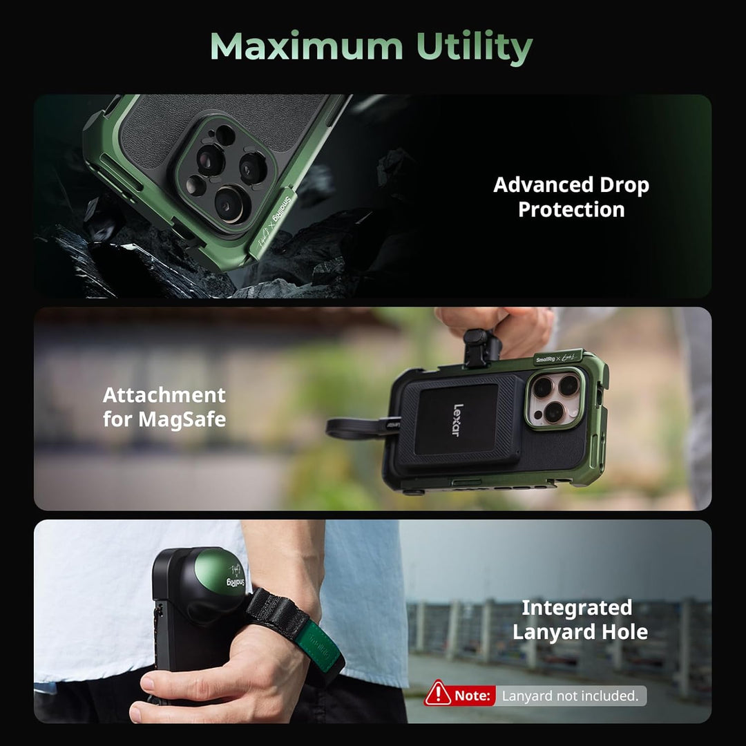 SMALLRIG x Brandon Li Mobiles Video-Kit für iPhone 16 Pro, Telefonkäfig mit FilMov Leichtgewicht-Tel