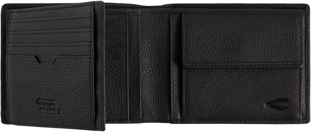 camel active bags Macau Herren Geldbörse RFID Querformat Leder Mittelgross Schwarz 12 x 2 x 9,5 Schw