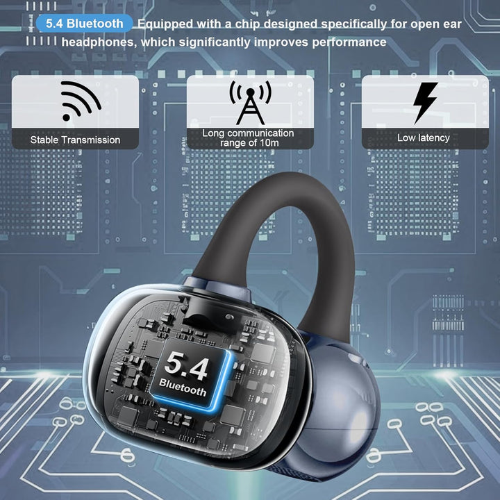 Kabellose Bluetooth-Kopfhörer, Sport-Kopfhörer, Bluetooth 5.4, 8 Stunden Akkulaufzeit, leicht und st