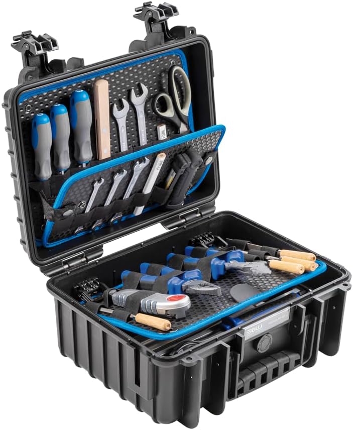 B&W Werkzeugkoffer JET 3000 mit Werkzeughalteschlaufen (Koffer aus PP, Volumen 11,7l, 33,3 x 23,5 x