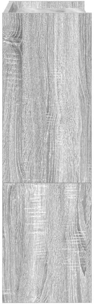 vidaXL Schuhregal Grau Sonoma 60x25x81 cm Holzwerkstoff, Schuhschrank, Schuhaufbewahrung, Schuhe Org