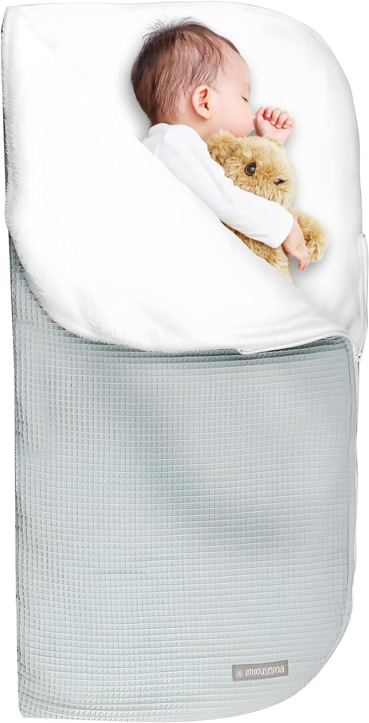MIMUSELINA Kinderwagensack Winter - Kinderwagen Decke Winter für Neugeborene - Kinderwagendecke Baby