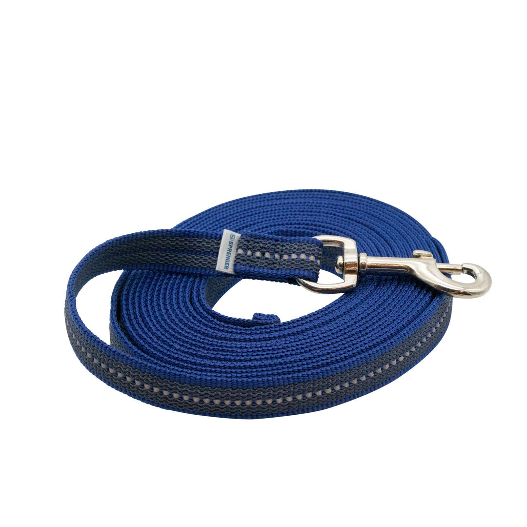 Gummierte Leine ohne Handschlaufe - blau, 750 cm (7,5 m) 750 cm blau, 750 cm blau