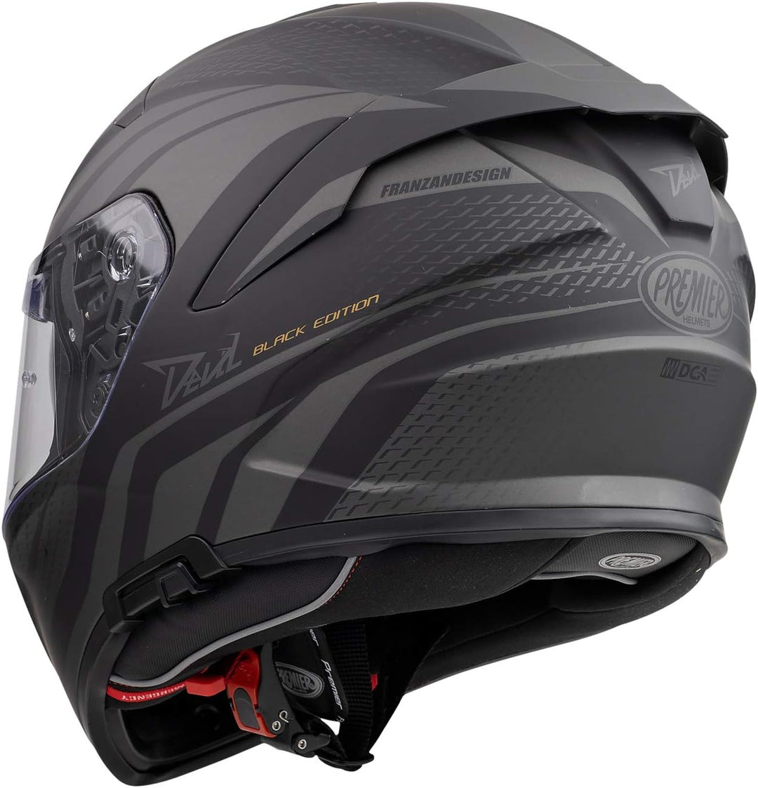 Premier HELM DEVIL PR 9 BE BM,SCHWARZ/GRAU,XS | Quick Release System - vereinfacht die Helmabnahme X