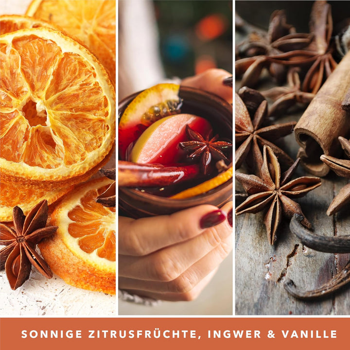 Yankee Candle Duftkerze im Glas (gross) | Spiced Orange | Brenndauer bis zu 150 Stunden, SPICED ORAN