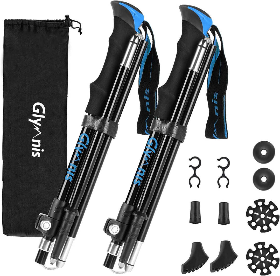 Glymnis Wanderstöcke Trekkingstöcke Walking Stöcke 7075 Aluminium Wanderstock verstellbar 110-130cm