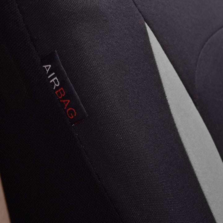 Flying Banner Sitzbezüge Auto Universal Set (Vollständige Reihe, Grau und Schwarz) Grau und Schwarz